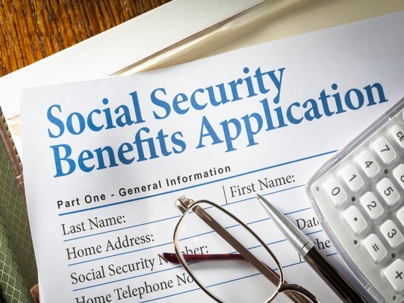 a social security application